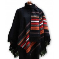  INCA  PERUVIAN PONCHO  MADE OF ALPACA COMBED WOOL 