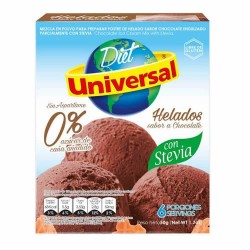 UNIVERSAL - CHOCOLATE  ICE CREAM WITH STEVIA , BOX OF 50 GR