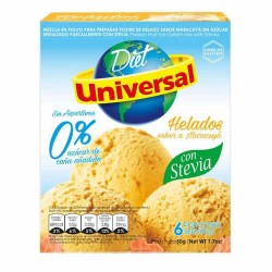 UNIVERSAL - PASION FRUIT ICE CREAM WITH STEVIA , BOX OF 50 GR