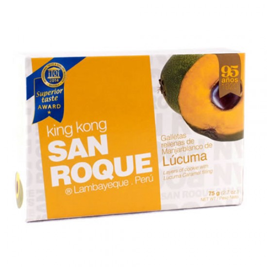 SAN ROQUE - MINI KING KONG WITH LUCUMA CARAMEL , BOX OF 75 GR