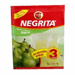 NEGRITA - PEAR INSTANT DRINK  X 15 GR , BOX  OF 10 SACHETS