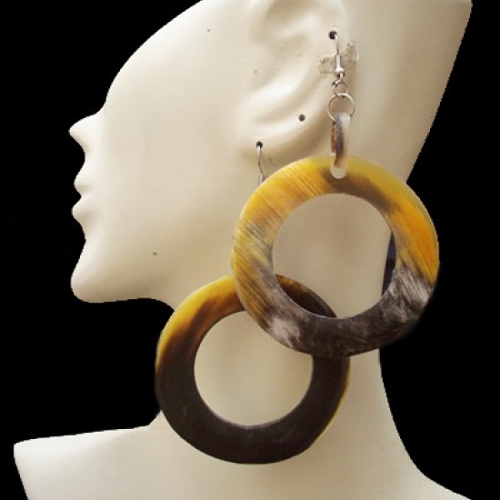 04 PRETTY WHOLESALE BULL HORN EARRINGS MIXED DESIGN , NATURAL COLOR 04 PRETTY WHOLESALE BULL HORN EARRINGS MIXED DESIGN , NATURAL COLOR