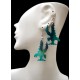 06 PRETTY WHOLESALE PERUVIAN BULL HORN EARRINGS, MIXED ANIMAL DESIGN 