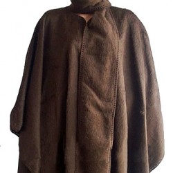 NICE PERUVIAN CAMARGO CLOAK CAPE HANDMADE COMBED ALPACA WOOL, "BUTTERFLY" DESIGN