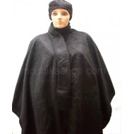 AMAZING PERUVIAN  CLOAK CAPE HANDMADE COMBED ALPACA CAMARGO WOOL, "BUTTERFLY" MODEL