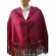 PRETTY WHOLESALE CAMARGO ALPACA WOOL CAPE CLOAK, ROSES HAND CROCHET BORDERS DESIGN