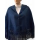 PRETTY WHOLESALE CAMARGO ALPACA WOOL CAPE CLOAK, ROSES HAND CROCHET BORDERS DESIGN