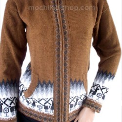 12 WHOLESALE NECK SWEATERS HANDWOVEN ALPACA WOOL ASSORTED COLORS "LlAMITA" IMAGES