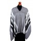 BEAUTIFUL WHOLESALE ALPACA WOOL PONCHO , STRIPED MODEL FOR MEN