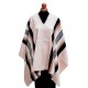 BEAUTIFUL WHOLESALE ALPACA WOOL PONCHO , STRIPED MODEL FOR MEN