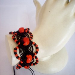 06 PERUVIAN WHOLESALE INCA HUAYRURO BRACELETS HANDMADE WOVEN AND MOSTACILLA