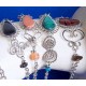 100  PRETTY WHOLESALE ALPACA SILVER PERUVIAN MIXED STONE BRACELETS, CLASSIC DESIGN