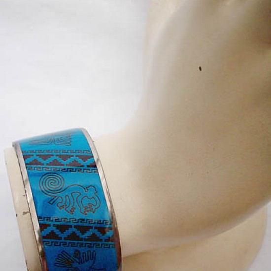 WHOLESALE PERUVIAN RESINED CUFF BRACELETS HANDMADE ALPACA SILVER, NAZCA IMAGES WHOLESALE PERUVIAN RESINED CUFF BRACELETS HANDMADE ALPACA SILVER, NAZCA IMAGES